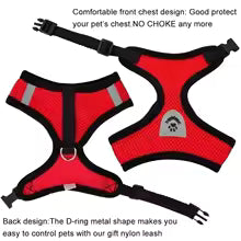 Cat Harness Vest Walking Lead Leash For Puppy Dogs Collar Polyester Adjustable Mesh Dog Harness For Small Medium Pet Accessories