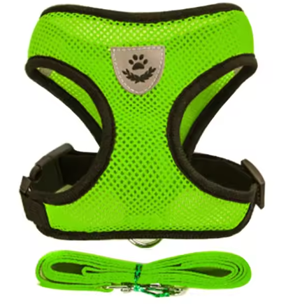 Cat Harness Vest Walking Lead Leash For Puppy Dogs Collar Polyester Adjustable Mesh Dog Harness For Small Medium Pet Accessories