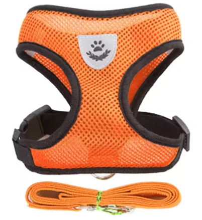 Cat Harness Vest Walking Lead Leash For Puppy Dogs Collar Polyester Adjustable Mesh Dog Harness For Small Medium Pet Accessories
