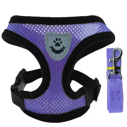 Cat Harness Vest Walking Lead Leash For Puppy Dogs Collar Polyester Adjustable Mesh Dog Harness For Small Medium Pet Accessories